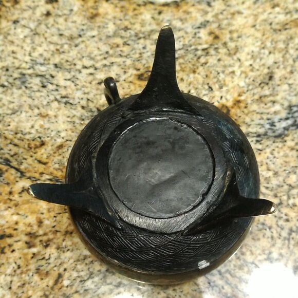 Antique Chinese Cloisonné Enamel Bronze Dynasty Handle Incense Burner Censer Foo - Picture 12 of 12